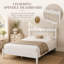 Lit plateforme double en bois avec tête de lit classique Bolton-48377945