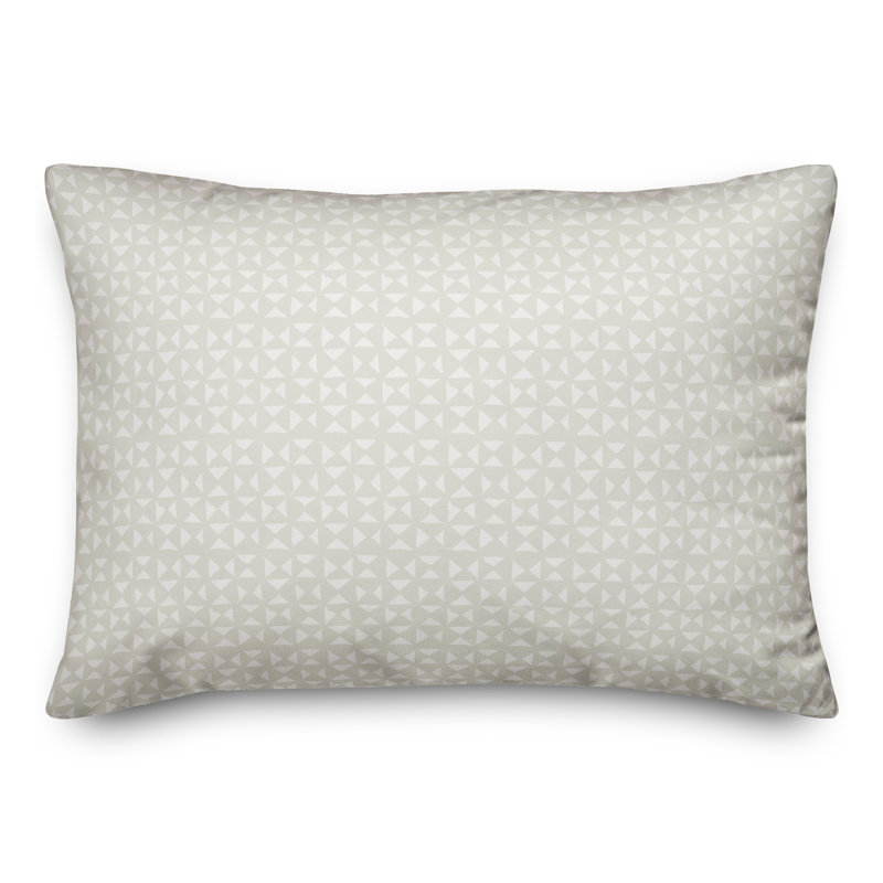 Geometric Outdoor Reversible Throw Pillow, White