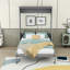 Queen Wood Murphy Bed with LED Lights and USB Charging Station-234344311