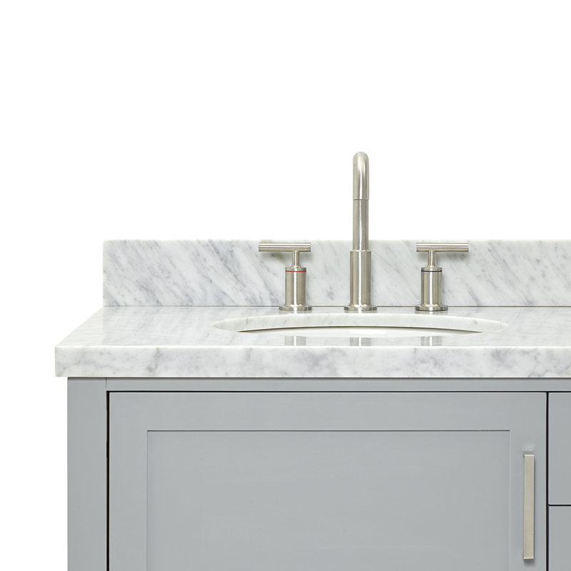 Bayhill 73'' W Double Vanity, Gray, Oval