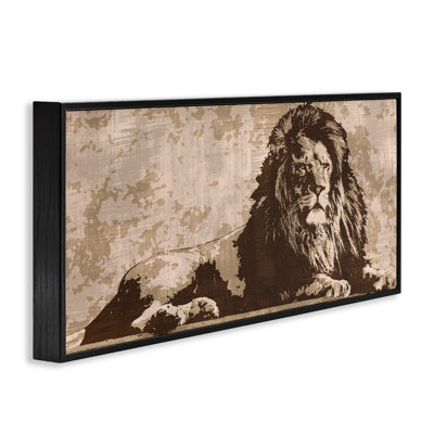 «Rustic Impression Lion», estampe numérique par Andrew Cooper