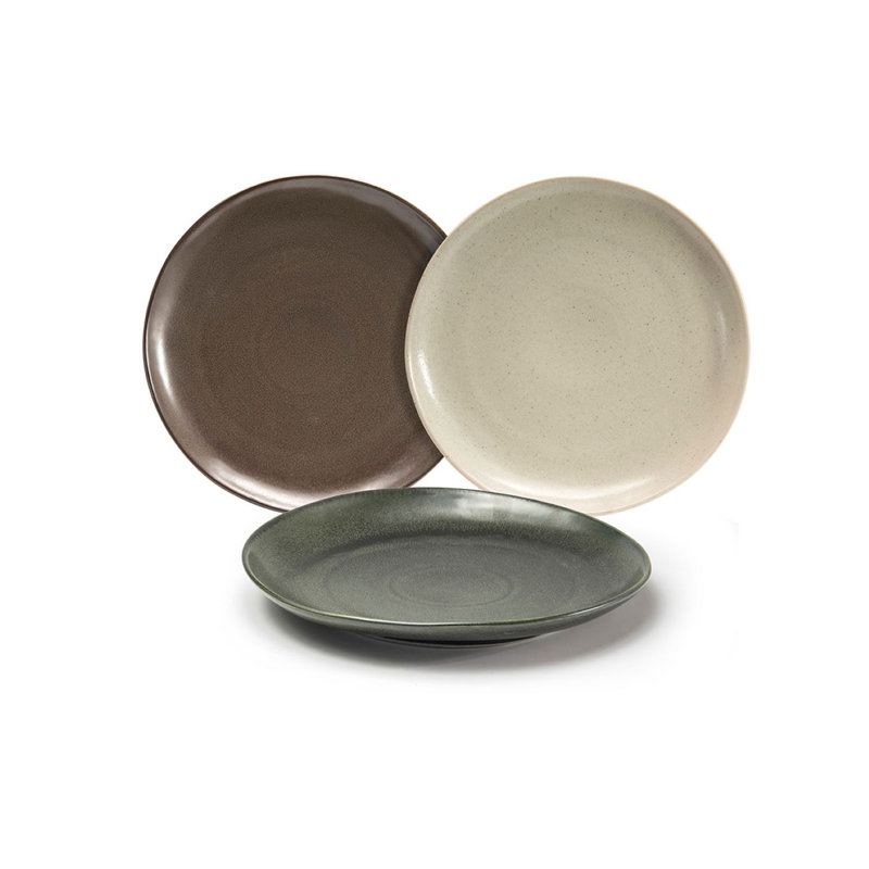 Assiette plate ronde de 11 po Kiln, Sauge