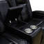 Causeuse inclinable en similicuir 71,5 po avec 4 porte-gobelets Cailly