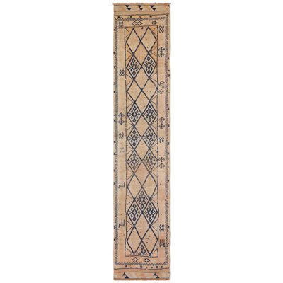 Vintage Turkish Village Rugs One-of-a-Kind Runner 2'7" X 12'2" Area Rug