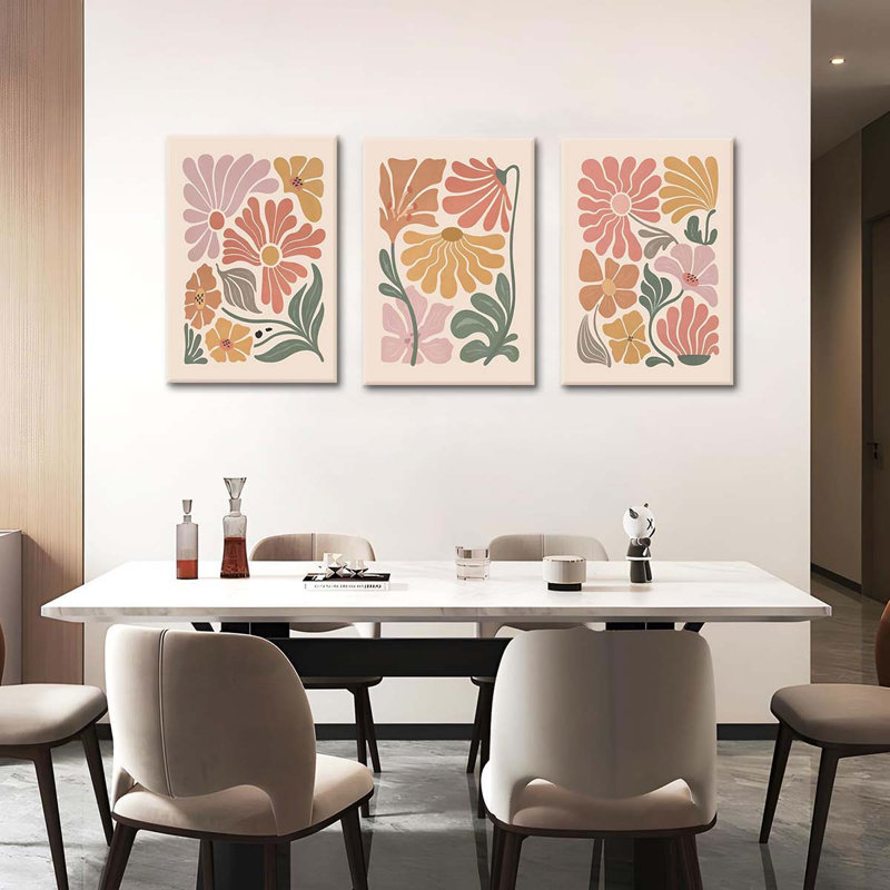 3 Piece Wrapped Canvas Print, 30 cm H x 40 cm W