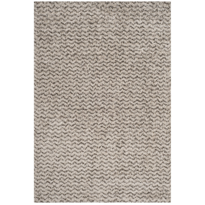 Adessa Shag Performance Chevron Rug, Rectangle 6' x 9'