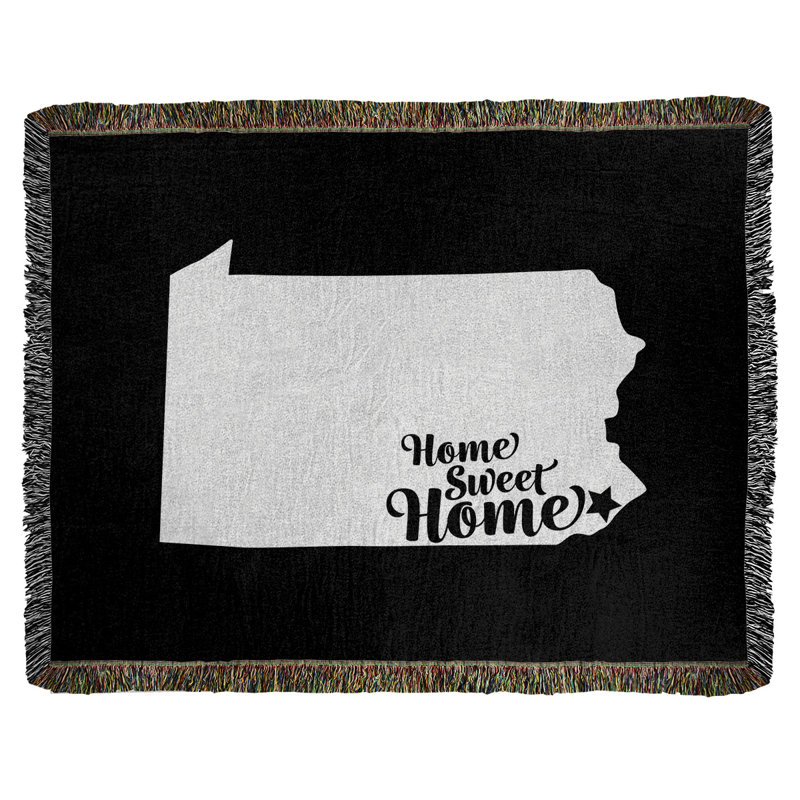 Jeté en coton tissé philadelphia doux, l 60 po x L 80 po, Noir