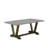 9-Piece Table Set Consists of a Cement Wooden Table and 8 Black Linen Fabric Padded Chairs with High Back - Wire Brushed Back Finish-387570956-387570955-387570952