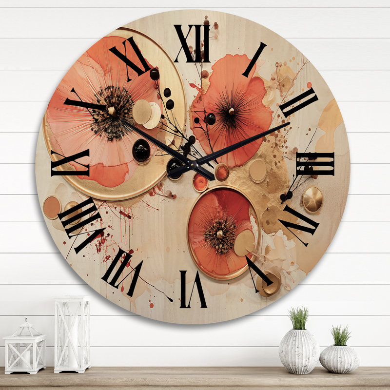 Horloge murale Poppie Bliss, Très grand