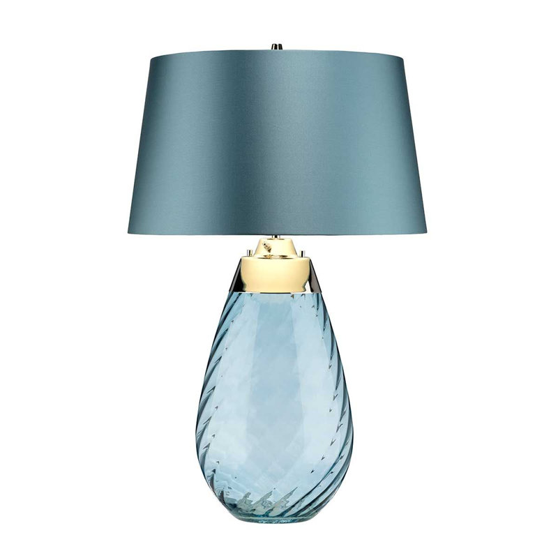 Morrisdale Glass Table Lamp, Blue, Blue