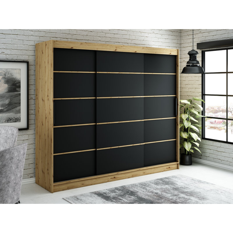 Amrou Manufactured Wood Wardrobe, 200cm H x 250cm W x 62cm D