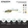 Kingston Brass Shower Scape 9-5/8-Inch Square Raindrop ABS Shower Head with 15-3/4-Inch Shower Arm
