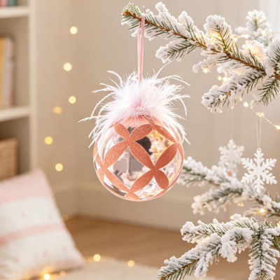 Ensemble de 4 boules de Noël en verre de 4,7 po, boules décoratives suspendues pour arbre de Noël, décoration de fête des Fêtes