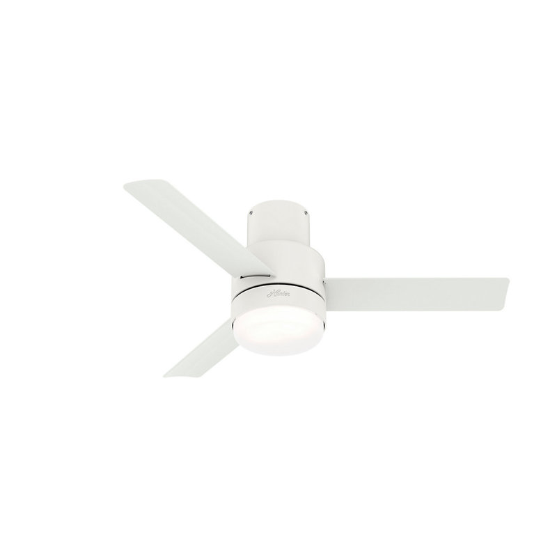 132cm Ceiling Fan with Light Kit, Mattee White, Matte White