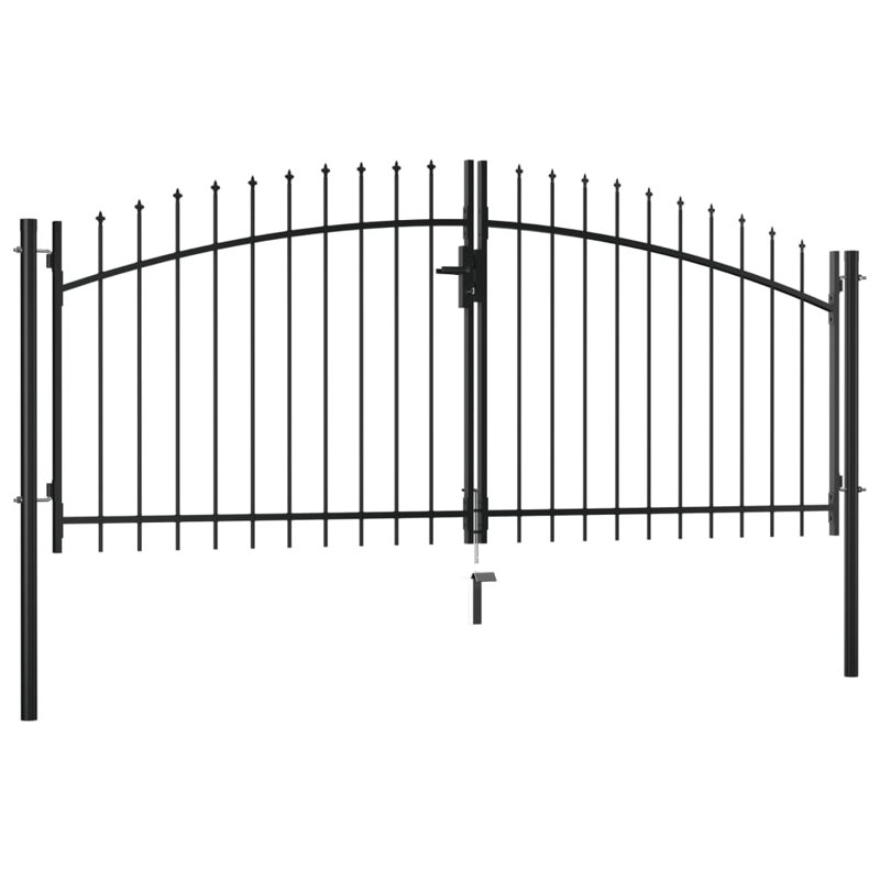 Barrière en métal noir Iberia, H 2,95 pi x l 9,3 pi