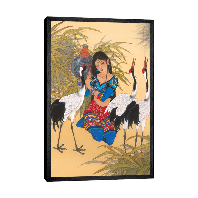 Call Of Destiny - Painting on Canvas, 66.04 cm H x 45.72 cm W, Black Framed