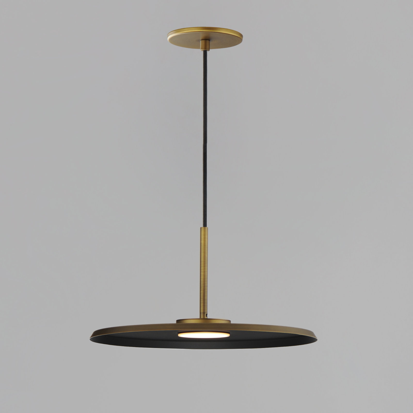 Ceri Single Light LED Pendant, Antique Brass