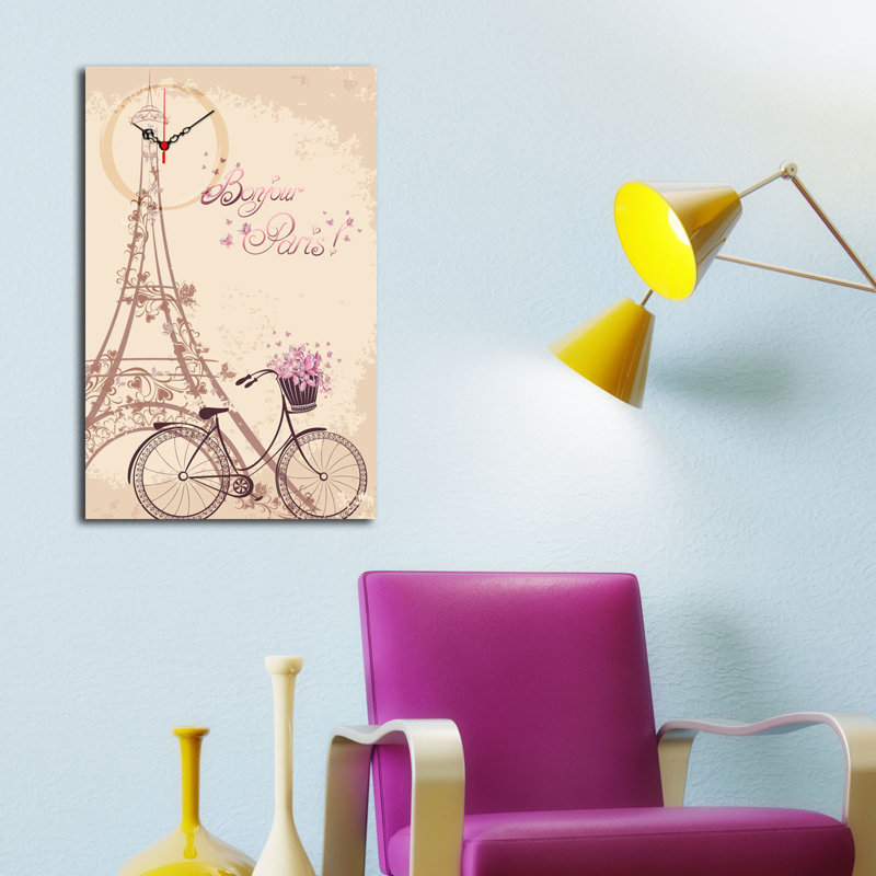 Horloge murale 17,7 po x 27,6 po Elegant 100% toile de suède, cadre 100% bois (épaisseur: 1,2 po) | Décoration élégante pour le salon, la chambre à coucher et le bureau, pièce unique et fonctionnelle