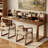 Nut-brown Rectangular Solid Wood desk-1144789656
