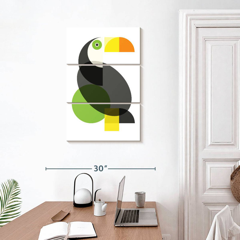 Ashelle Geometric Toucan, 32" H x 20" W