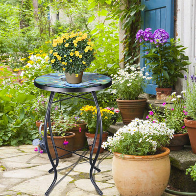 Mehcad Round 35.5Cm L Outdoor Bistro Table