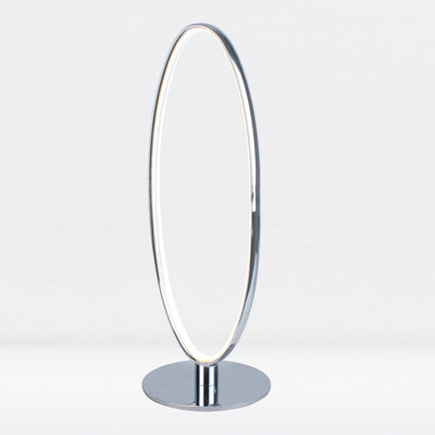 Consalvo 38Cm Polished Chrome Plate Table Lamp