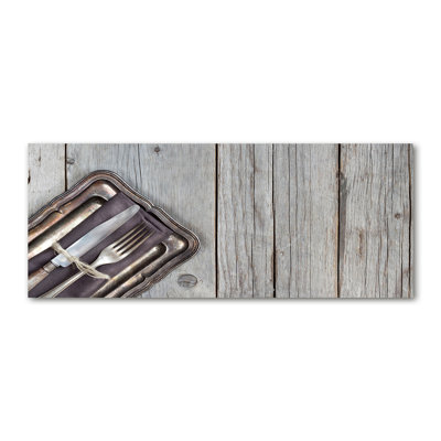 Cutlery On Boards - No Frame Print on Canvas