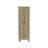 Set of Two Oak and White Wood Kitchen Island And Pantry Cabinet