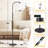 Modern Arc Floor Lamp With Adjustable Shade, 3 Color Temps & Heavy Base For Living Room, Bedroom, Office