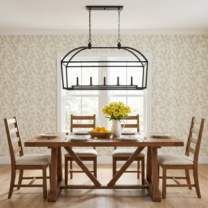 Alfreda 5 - Light Dimmable Steel Chandelier, null