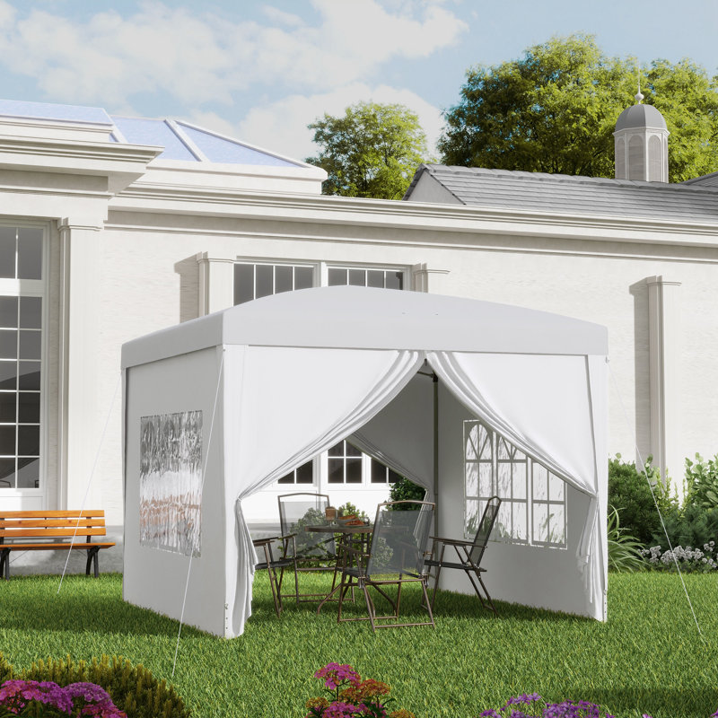Medberry 3m x 3m Steel Pop-up Gazebo, White