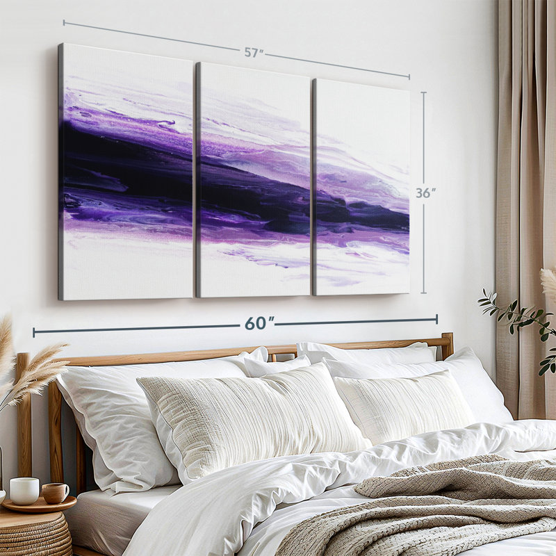 «Holiday», "Violette Wave Canvas Print" sur, H 36 po x l 57 po x P 1,25 po