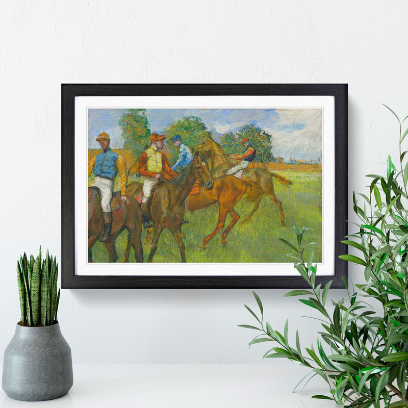 Before the Race by Edgar Degas - Picture Frame Painting, Black, 48cm H x 65cm W x 2cm D