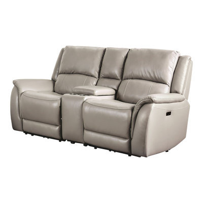 Causeuse inclinable en cuir 81 po Drakos