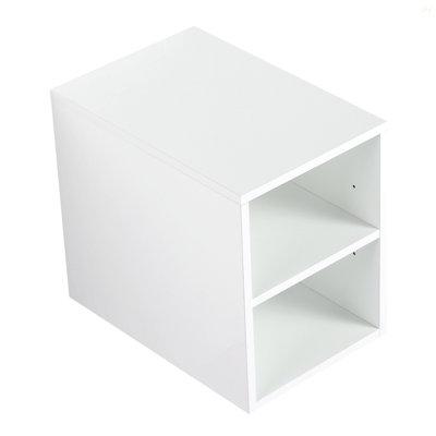 Petites tablettes de rangement murales de 12 pouces, convenant à une petite salle de bain, blanc brillant
