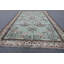 Tapis vintage, tapis rétro, tapis turc, grands tapis de 5,5 x 9,3 pi, tapis en laine, tapis à tissage plat vert