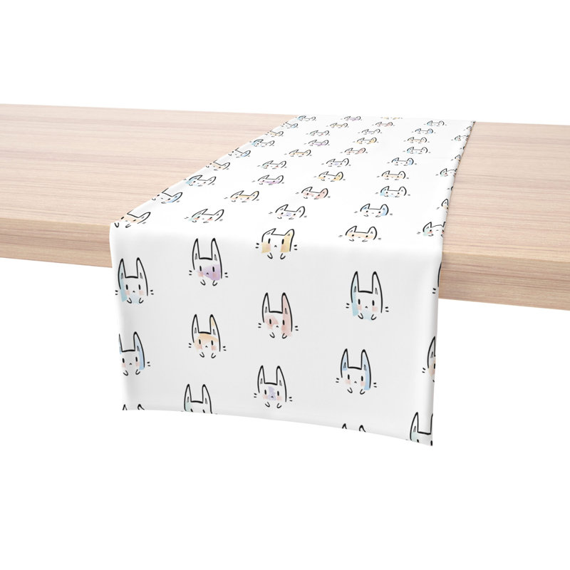 Rectangular Cotton Twill Table Runner, 108" x 16"