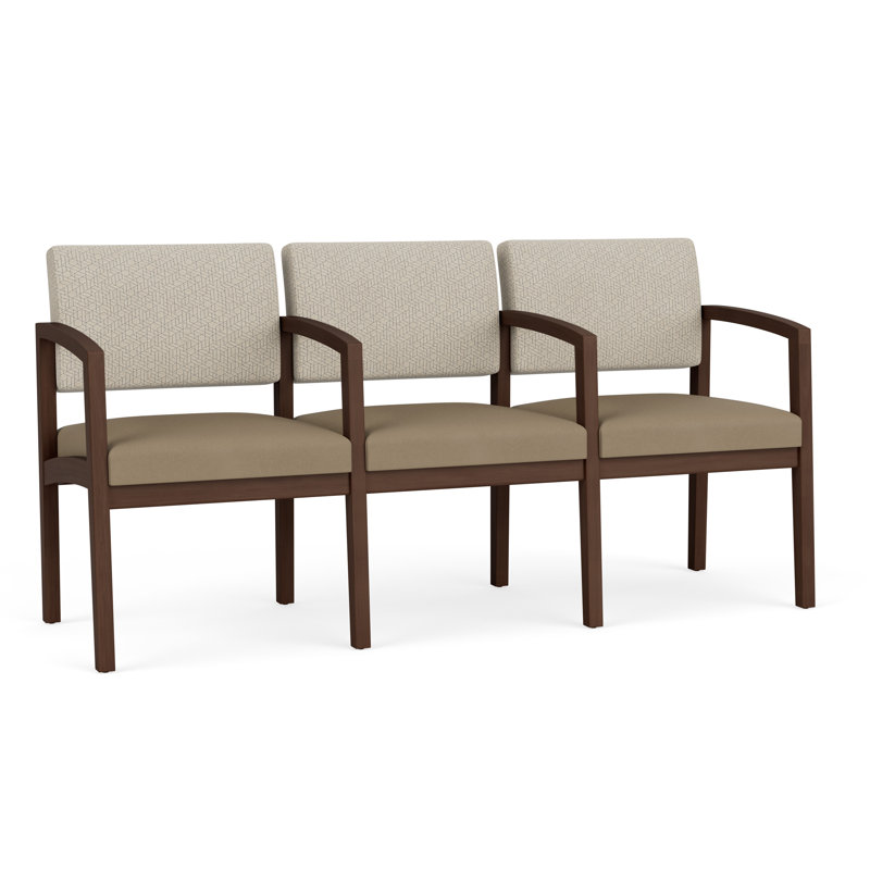 Siège tandem 3 places Lenox, Noyer Riftwood, BACK: Blueprint Sandy; SEAT: Patriot Plus Taupe