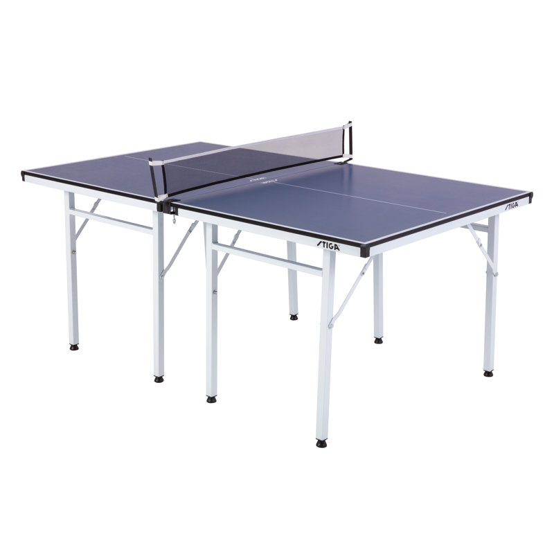 Compact Blue Folding Table Tennis Table with Net Included