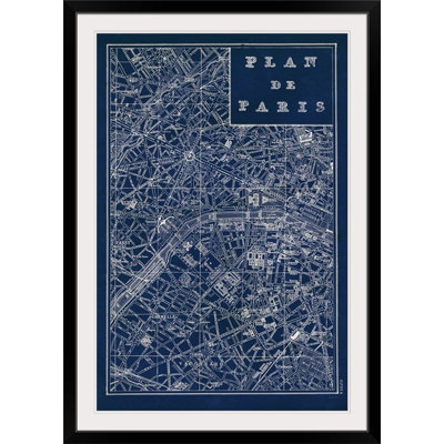 «Blueprint Map Paris» par Sue Schlabach, impression