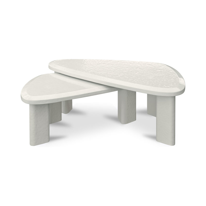 Ensemble de tables gigognes Sophie Laque gris anthracite, Laque gris anthracite