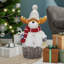 Sculpture résine renne de Noël avec DEL