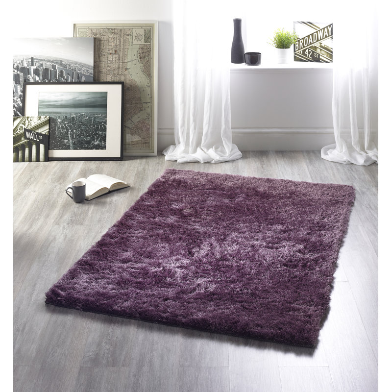 Aniko Solid Colour Shag Area Rug, Rectangle 80 x 150cm