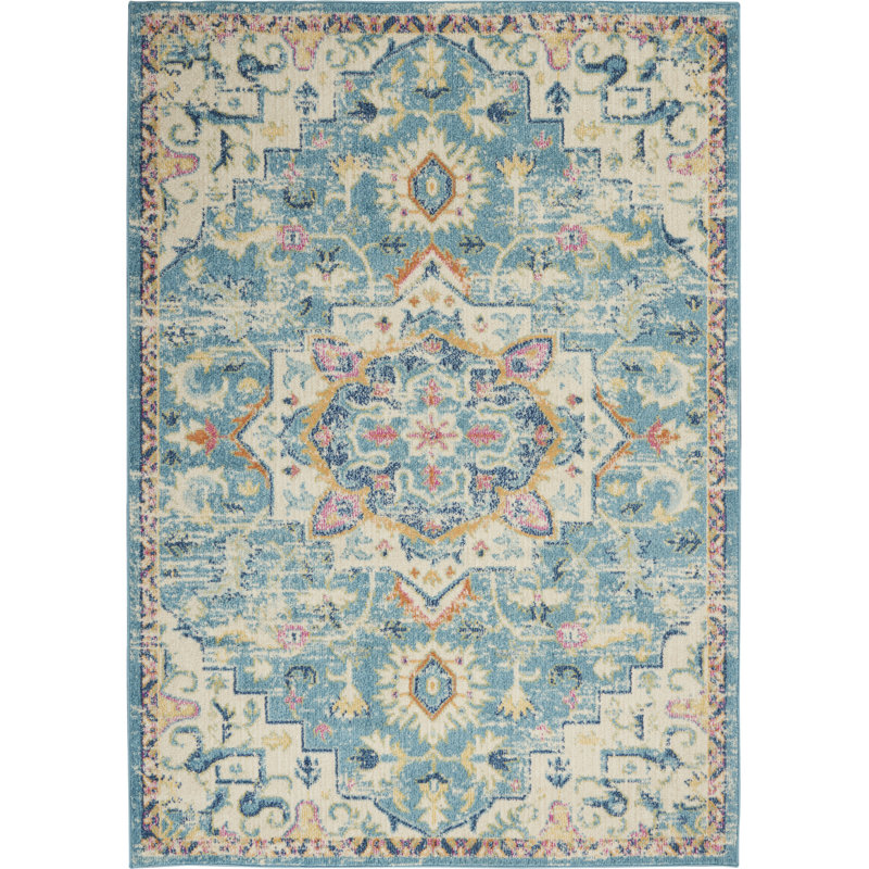Tapis ivoire traditionnel Augusta, Rectangle 6 pi 7 po x 9 pi 6 po
