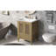 Meuble-lavabo de 24 po avec lavabo et armoire en céramique, décoration d'aspect naturel, structure de construction stable, possibilités de rangement abondantes, lavabo encastré facile à assembler, caractère de teinte, solide