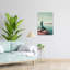 Copenhagen - Little Mermaid Dreamy Serene Tranquil Bird Architecture City Wall Art Print by Emel Tunaboylu - Wrapped Canvas Print-430425717