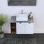Meuble-lavabo simple 31,5 po avec plateau en bois manufacturé Karaya-671452088