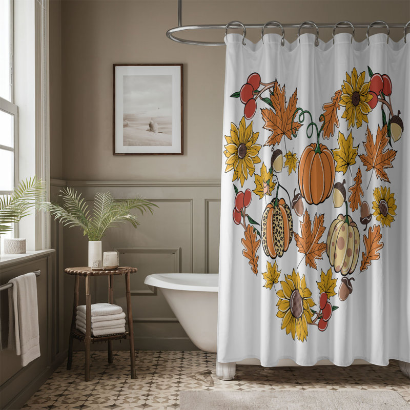 Rideau de douche 1 pièce Cozy Autumn, H 74 po x l 40 po