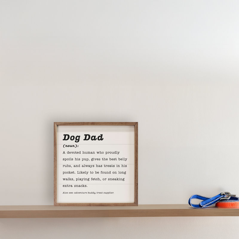 Définition de «Dog Dad», H 4 po x l 4 po, Blanc
