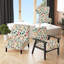 Fauteuil de chambre de style campagnard rétro avec motif à carreaux pastel, fauteuil d'appoint bleu